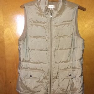 ANN TAYLOR Shimmery tan Winter vest